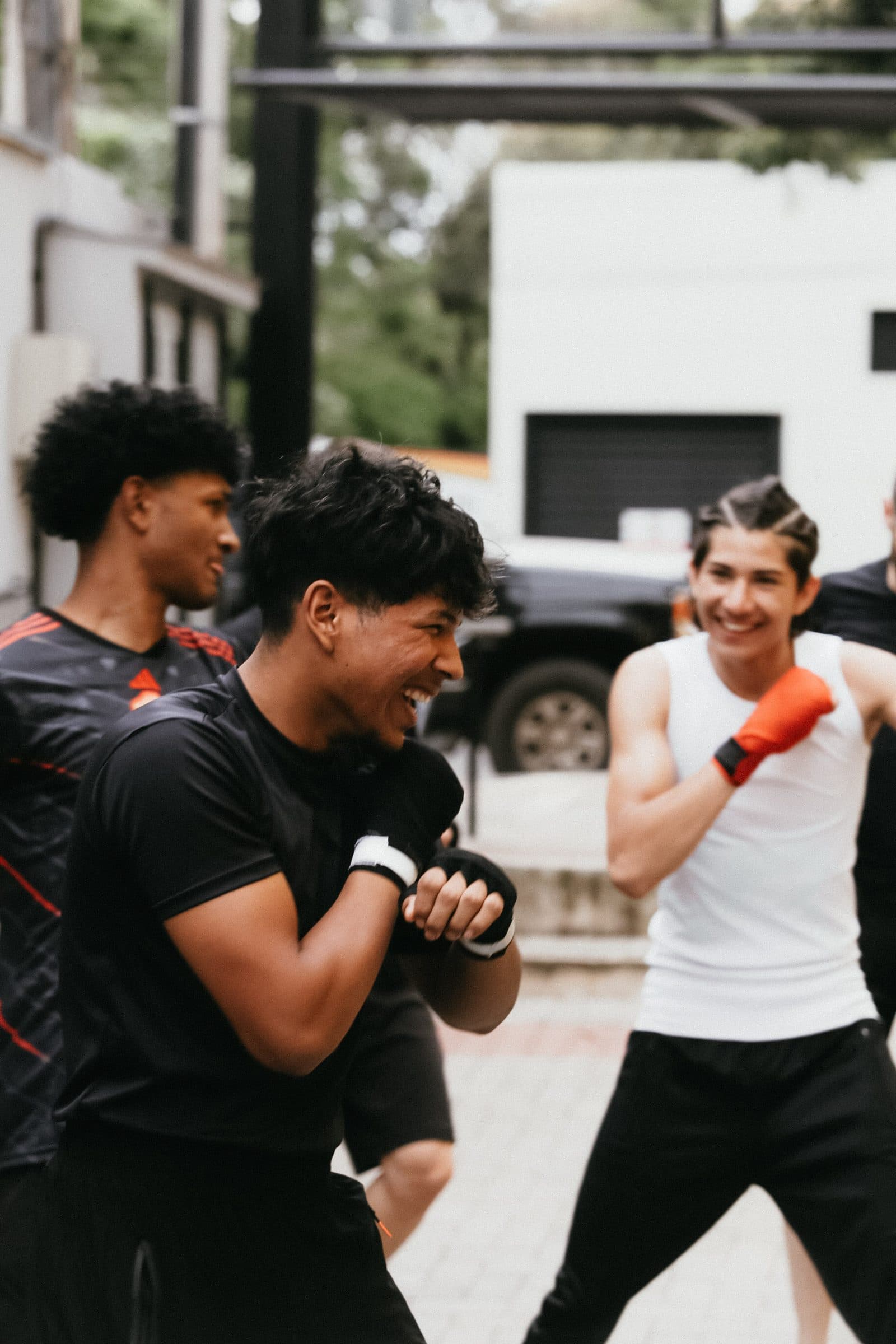 Treino de boxe na AUDAZ